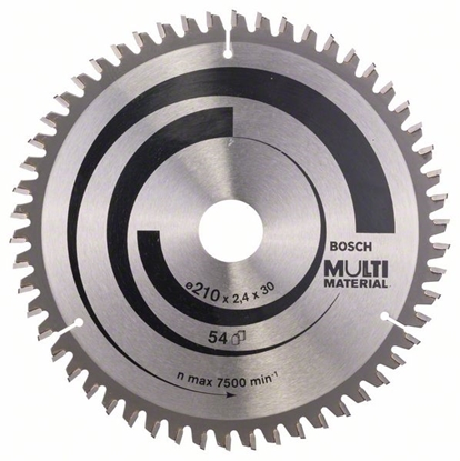 Attēls no Griešanas disks kokam Bosch MULTI MATERIAL; 210x2,4x30,0 mm; Z54; -5°