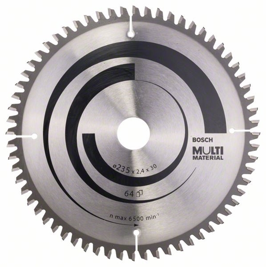 Picture of Griešanas disks kokam Bosch MULTI MATERIAL; 235x2,4x30,0 mm; Z64; -5°