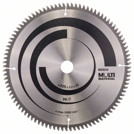 Picture of Griešanas disks kokam Bosch MULTI MATERIAL; 305x3,2x30,0 mm; Z96; -5°