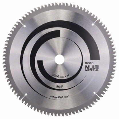 Picture of Griešanas disks kokam Bosch MULTI MATERIAL; 350x3,2x30,0 mm; Z96; -5°