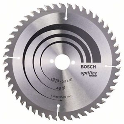 Picture of Griešanas disks kokam Bosch OPTILINE WOOD; 230x2,8x30,0 mm; Z48; 15°