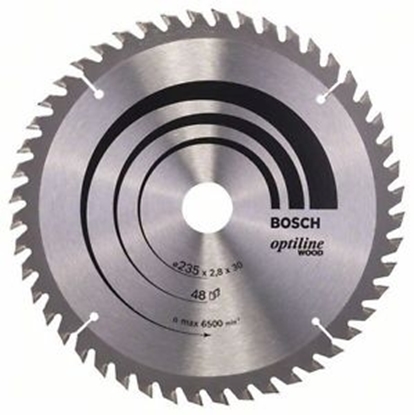 Picture of Griešanas disks kokam Bosch OPTILINE WOOD; 235x2,8x30,0 mm; Z48; 15°