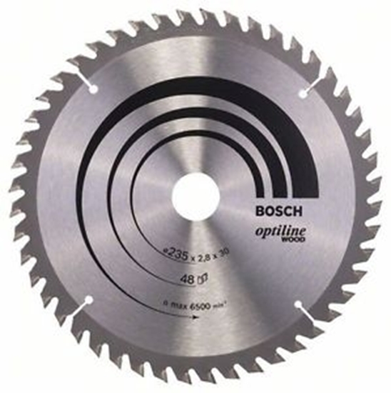 Picture of Griešanas disks kokam Bosch OPTILINE WOOD; 235x2,8x30,0 mm; Z48; 15°