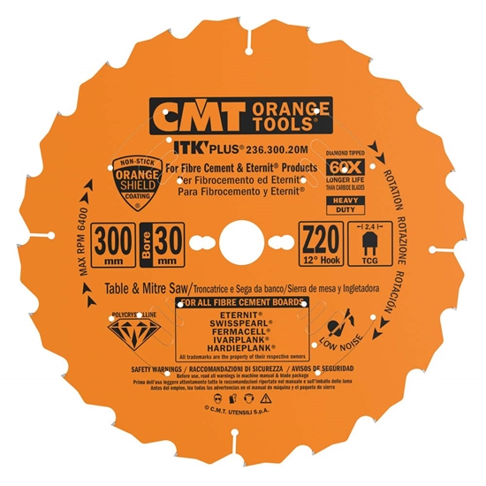 Picture of Griešanas disks kokam CMT 236; 300x2.4x30; Z20; 12°