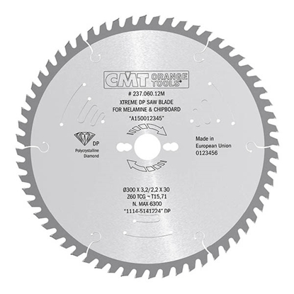 Изображение Griešanas disks kokam CMT 237; 300x3,2x30,0 mm; Z60; 10°
