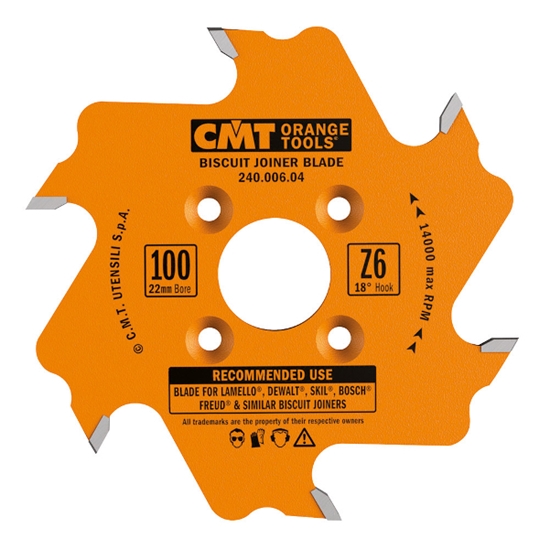 Picture of Griešanas disks kokam CMT 240; 100x3,96x22; Z6; 15°