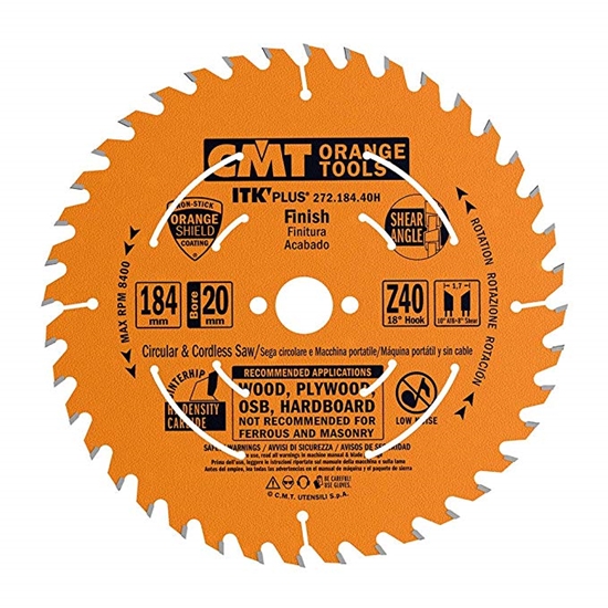 Изображение Griešanas disks kokam CMT 272; 184x1.7x30; Z40; 18°