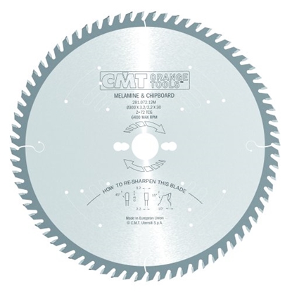 Picture of Griešanas disks kokam CMT 281; 300x3.2x30; Z72; 10°