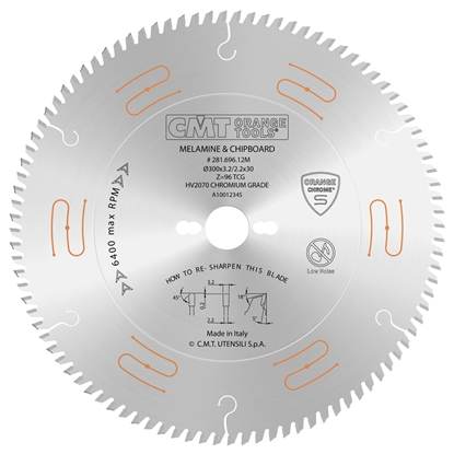 Изображение Griešanas disks kokam CMT 281; 350x3,5x30; Z84; 10°