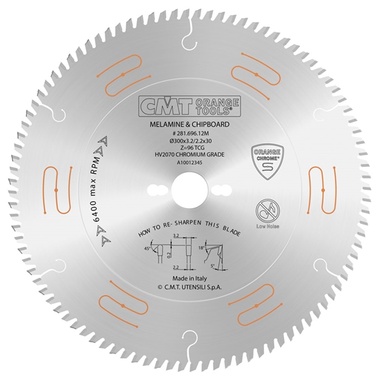 Изображение Griešanas disks kokam CMT 281; 350x3,5x30; Z84; 10°