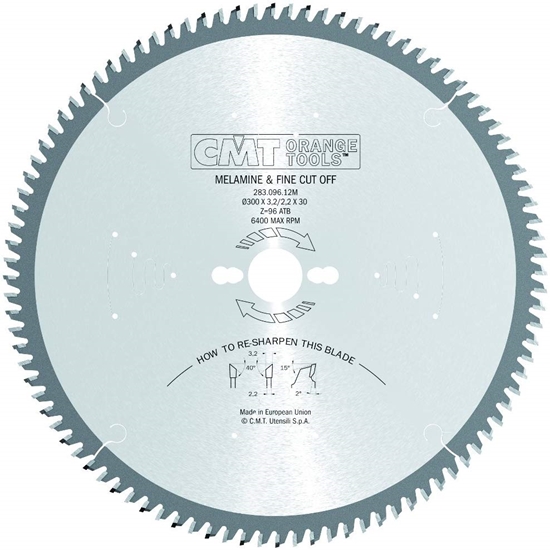 Picture of Griešanas disks kokam CMT 283; 300x3,2x30; Z96; 2°