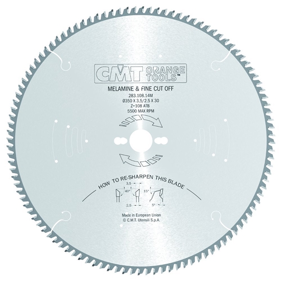 Picture of Griešanas disks kokam CMT 283; 350x3,5x30; Z108; 5°