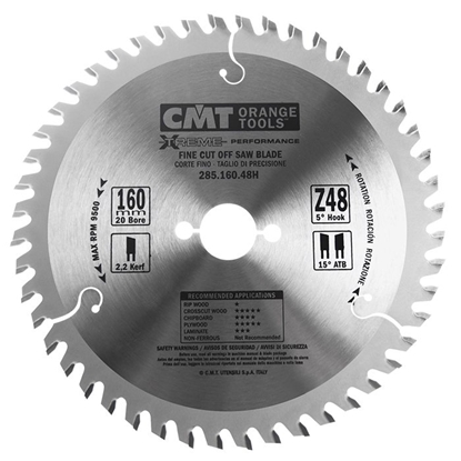 Attēls no Griešanas disks kokam CMT 285; 160x2,2x20; Z48; 5°