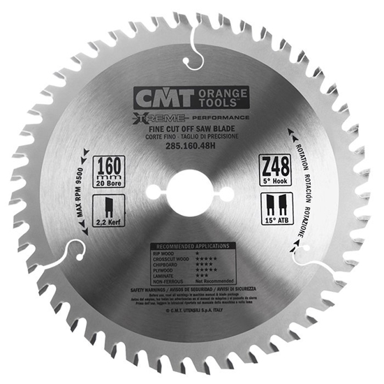 Picture of Griešanas disks kokam CMT 285; 160x2,2x20; Z48; 5°