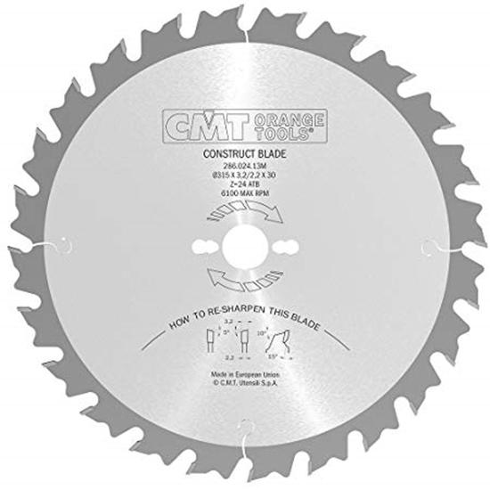 Picture of Griešanas disks kokam CMT 286; 315x3,2x30; Z24; 15°