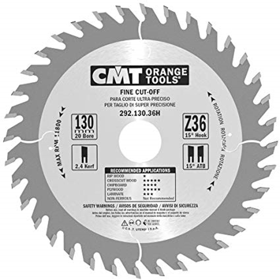Picture of Griešanas disks kokam CMT 292; 130x2.4x20; Z36; 15°