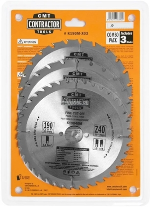 Picture of Griešanas disks kokam CMT Contractor; 190x2,2/1,4x30; Z24/Z24/Z40; 15°/20°; 3 gab.