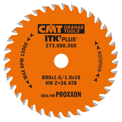 Picture of Griešanas disks kokam CMT ITK-Plus® 271; 80x1,6x10; Z36; 15°