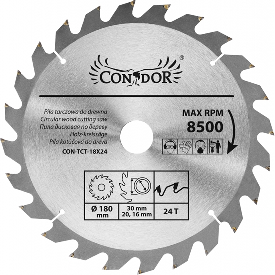 Picture of Griešanas disks kokam Condor CON-TCT-1802; 180 mm; Z24