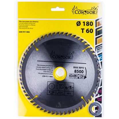 Picture of Griešanas disks kokam Condor CON-TCT-1806; 180 mm; Z60