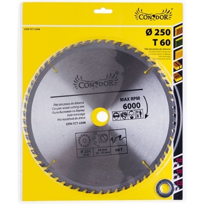 Picture of Griešanas disks kokam Condor CON-TCT-2506; 250 mm; Z60