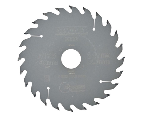 Изображение Griešanas disks kokam DeWalt DT4027-QZ; 165x30x2,6 mm; 25°