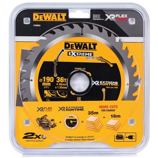 Изображение Griešanas disks kokam DeWalt XR Extreme; 190x1,55x30 mm; Z36