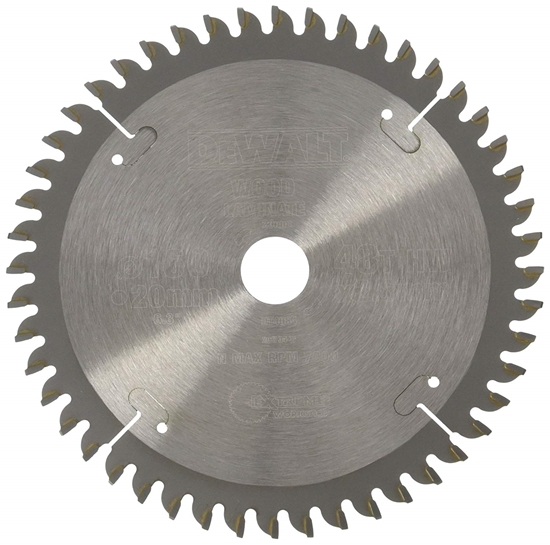 Изображение Griešanas disks kokam DeWalt; 160x2,6x20,0 mm; Z48; -5°