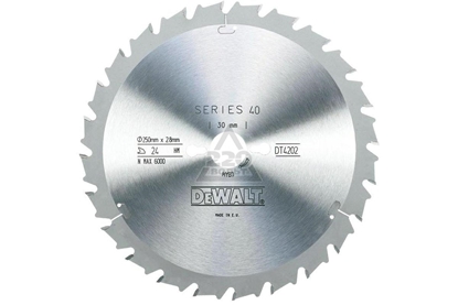 Изображение Griešanas disks kokam DeWalt; 250x2,8x30,0 mm; Z24; 10°