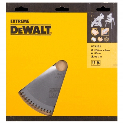 Изображение Griešanas disks kokam DeWalt; 250x3x30,0 mm; Z96; -5°