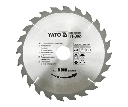 Attēls no Griešanas disks kokam Yato YT-6065; 200x2,2x30 mm; Z24
