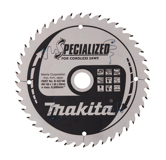 Изображение Griešanas disks kokam Makita B-53746; 165x1,45x20 mm