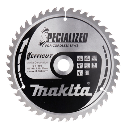 Изображение Griešanas disks kokam Makita E-11156 TCT; 190x20x1,85 mm