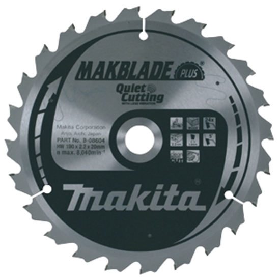 Изображение Griešanas disks kokam Makita MAKBLADE PLUS; 260x2,3x30,0 mm; Z40; 5°