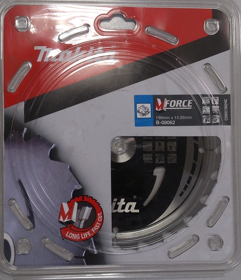 Изображение Griešanas disks kokam Makita M-FORCE; 190x2x16,0 mm; Z24; 15°