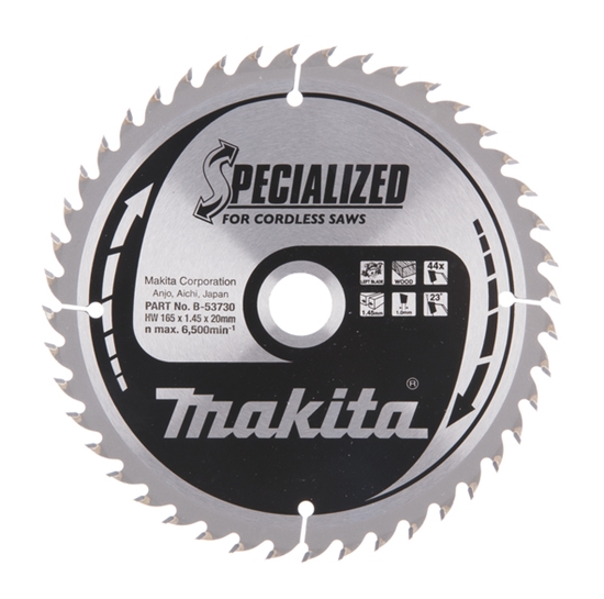 Изображение Griešanas disks kokam Makita; 165x2x20,0 mm; Z44; 18°