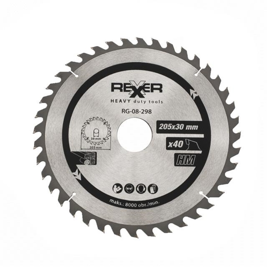 Picture of Griešanas disks kokam Rexxer RG-08-298; 205x30x2,3 mm