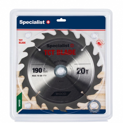 Attēls no Griešanas disks kokam Specialist Wood; 190x1,4x30/20/16 mm; Z20
