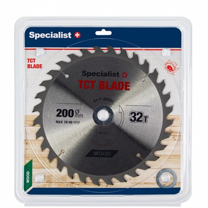 Attēls no Griešanas disks kokam Specialist Wood; 200x1,4x30/20/16 mm; Z32
