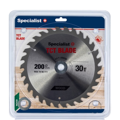 Attēls no Griešanas disks kokam Specialist Wood; 200x1,4x32/30/20 mm; Z30