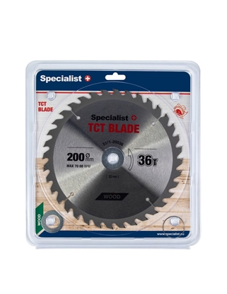 Attēls no Griešanas disks kokam Specialist Wood; 200x1,4x32/30/20/16 mm; Z36