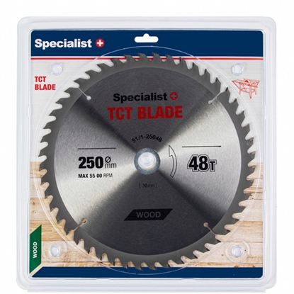 Attēls no Griešanas disks kokam Specialist Wood; 250x1,8x30/20 mm; Z48