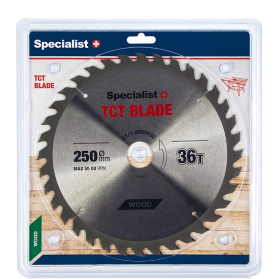 Изображение Griešanas disks kokam Specialist Wood; 250x1,8x32 mm; Z36