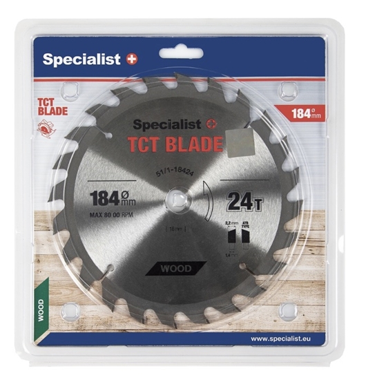 Изображение Griešanas disks kokam Specialist+ Wood; 184x16 mm; Z24