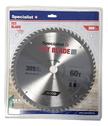 Picture of Griešanas disks kokam Specialist+ Wood; 305x30 mm; Z60