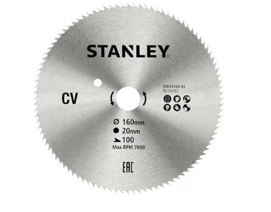 Picture of Griešanas disks kokam Stanley STA10165-XJ; 160x20 mm; 100T