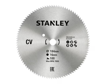 Attēls no Griešanas disks kokam Stanley STA10205-XJ; 184x16 mm; 100T