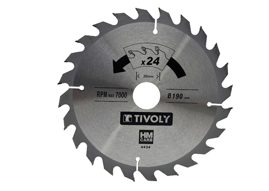 Изображение Griešanas disks kokam Tivoly XT50514004434; 190 mm; Z24; 15°