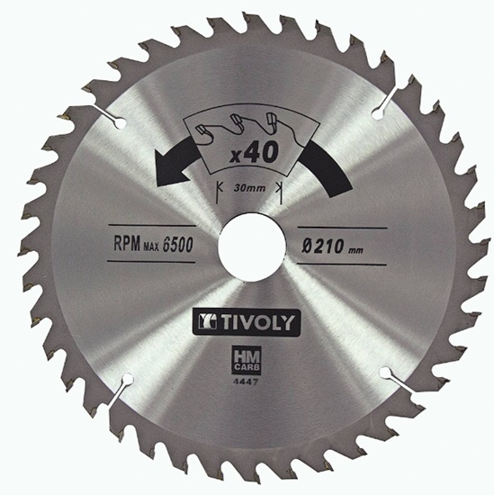 Изображение Griešanas disks kokam Tivoly XT50514004447; 210 mm; Z40; 15°