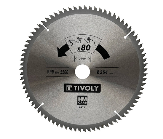 Изображение Griešanas disks kokam Tivoly XT50514004476; 254 mm; Z80; 3°